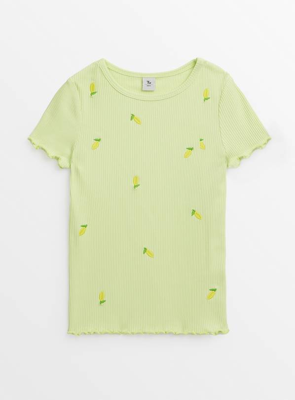 Yellow Embroidered Lemon T-Shirt 14 years